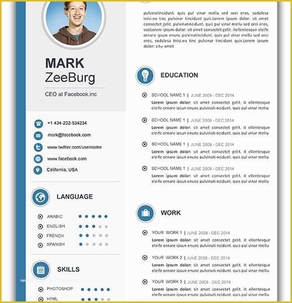 Cv Template Word Free Download 2018 Of Download Cv Template Word New Resume Free for