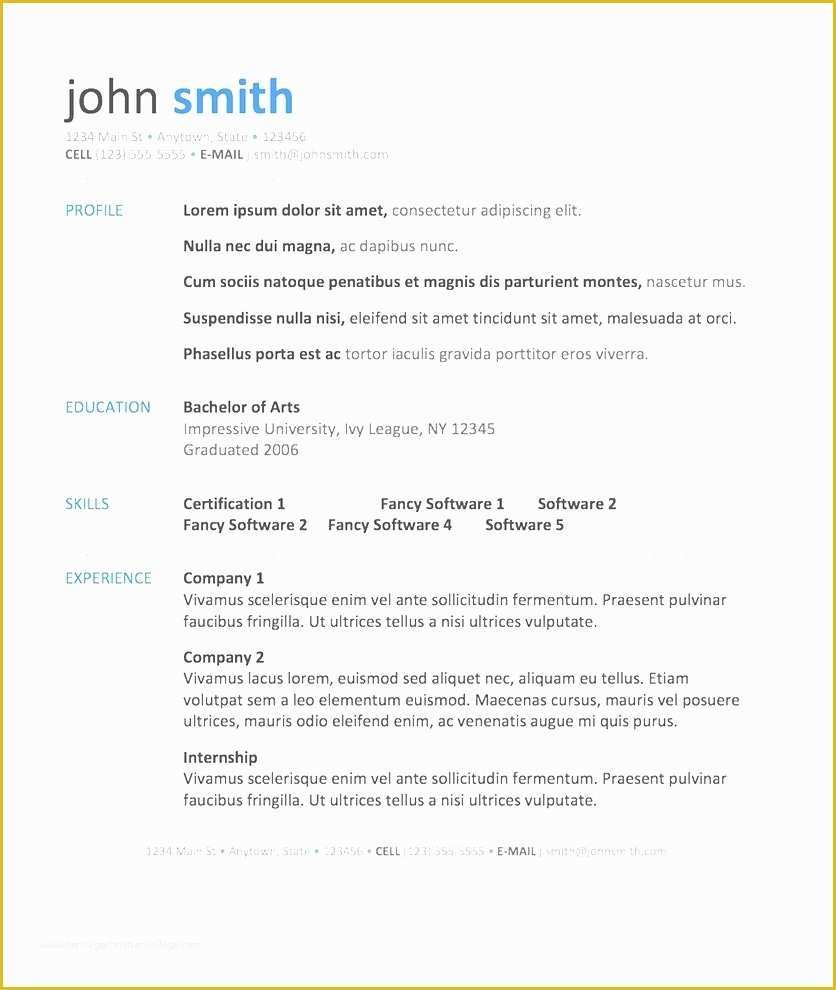 Cv Template Word Free Download 2018 Of Resume Template Free Download 2018