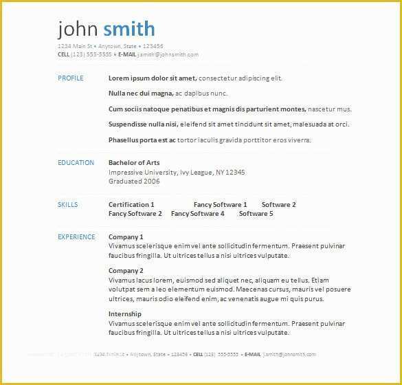 Cv Templates Free Download Word Document Of 34 Microsoft Resume Templates Doc Pdf