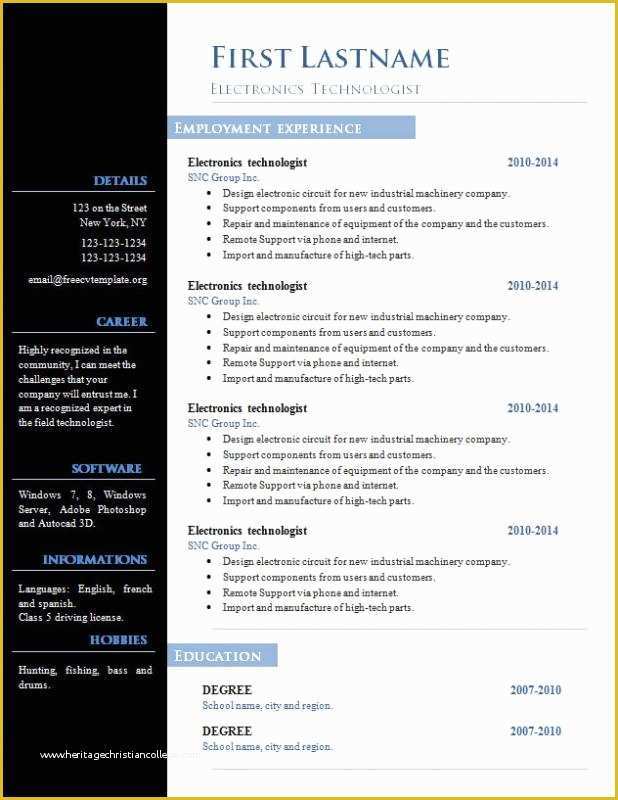 Cv Templates Free Download Word Document Of Cv Templates Free Download Word Document