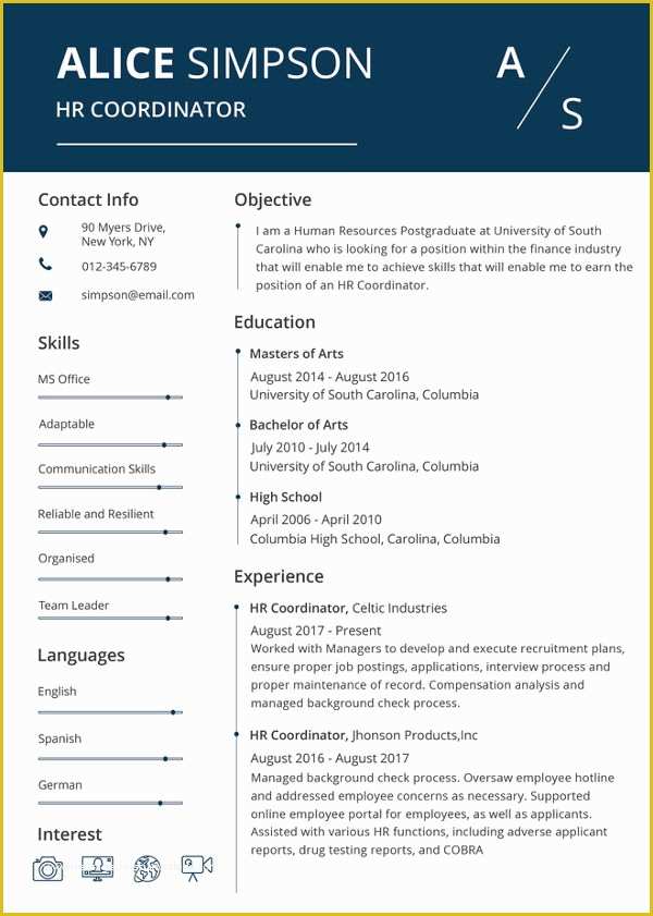 Cv Templates Free Download Word Document Of Hr Resume format Template 9 Free Word Pdf format