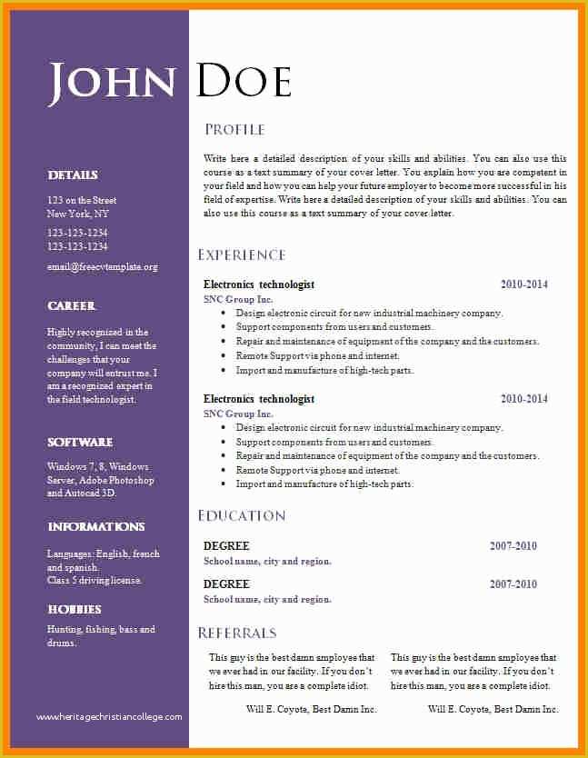 Cv Templates Free Download Word Document Of Resume Template Word Document Download Cv Templates Free