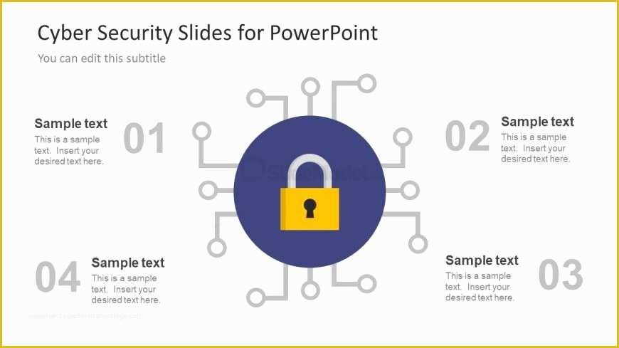 Cyber Security Powerpoint Template Free Of 4 Step Diagram for Cyber Security Slidemodel