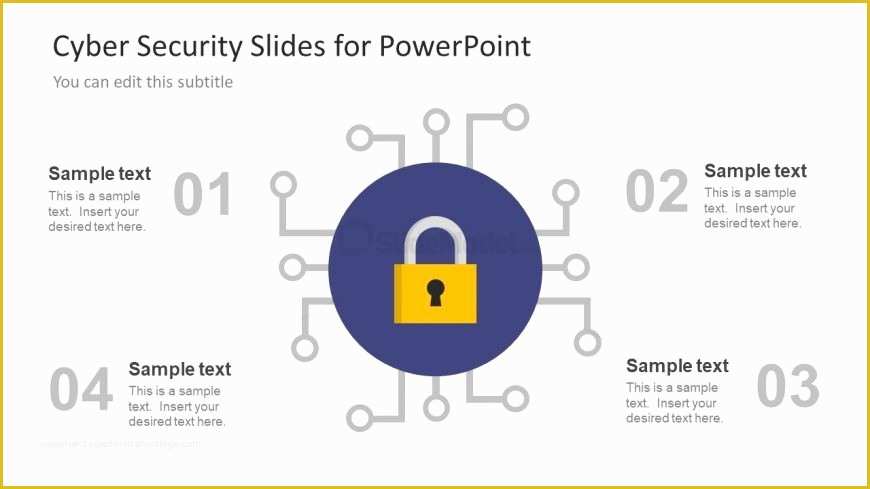 Cyber Security Powerpoint Templates Free Of 4 Step Diagram for Cyber Security Slidemodel