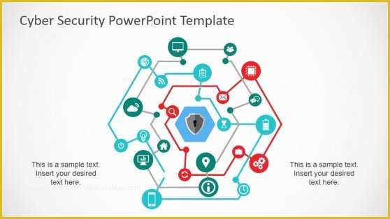 Cyber Security Powerpoint Templates Free Of Powerpoint Diagram Featuring Digital Networks