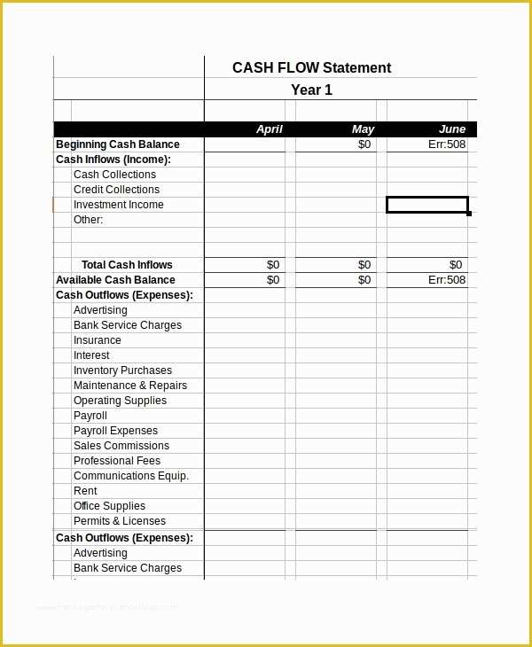 Daily Cash Flow Template Free Download Of Cash Flow Excel Template 11 Free Excels Download