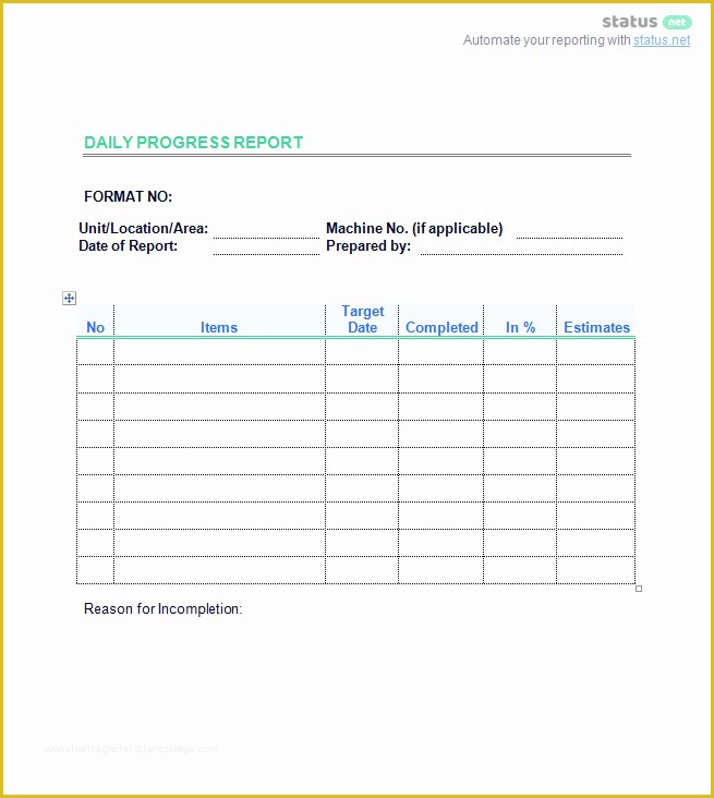 Daily Report Template Free Download Of 2 Smart Daily Progress Report Templates