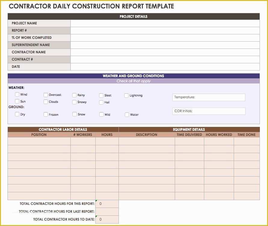 Daily Report Template Free Download Of Construction Daily Reports Templates or software Smartsheet