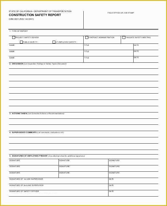 Daily Report Template Free Download Of Daily Construction Report Template 25 Free Word Pdf