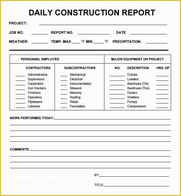 Daily Report Template Free Download Of Daily Report 7 Free Pdf Doc Download