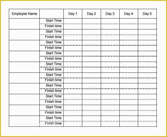 64 Daily Timesheet Template Free Printable