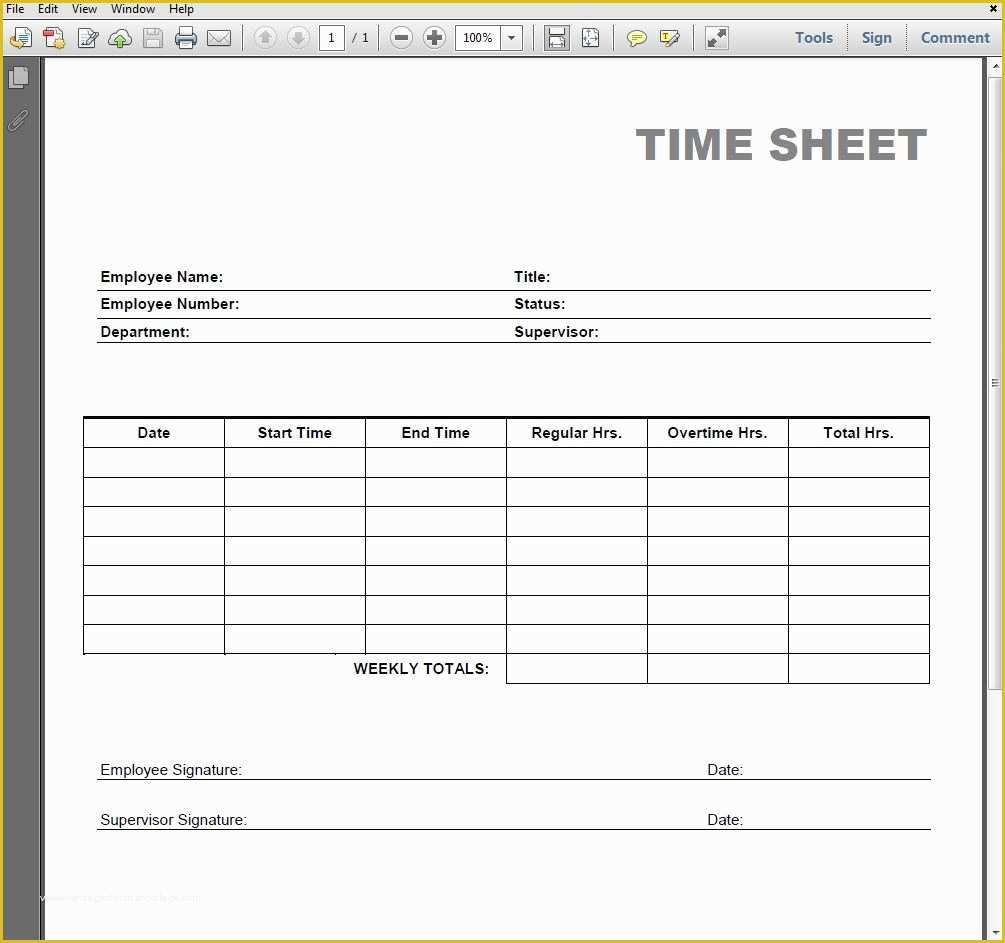 Daily Timesheet Template Free Printable Of 8 Best Of Blank Printable Timesheets Free