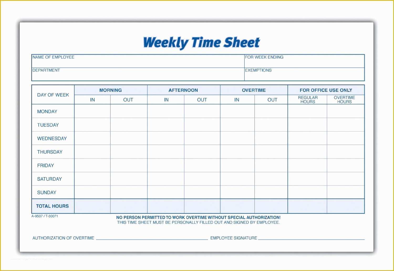 Daily Timesheet Template Free Printable Of 8 Best Of Blank Printable Timesheets Free