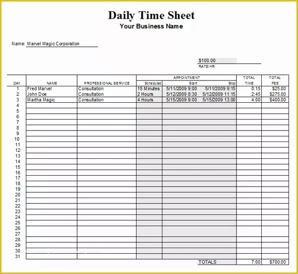 Daily Timesheet Template Free Printable Of Daily Time Sheet Printable Printable 360 Degree