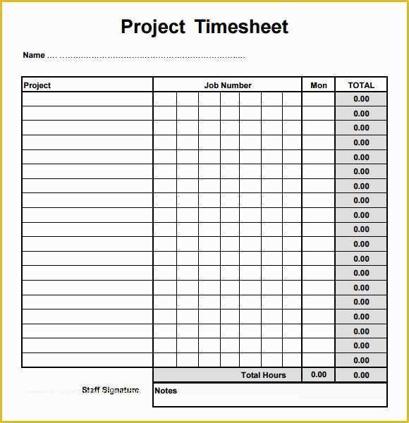Daily Timesheet Template Free Printable Of Daily Timesheet Template Free Printable