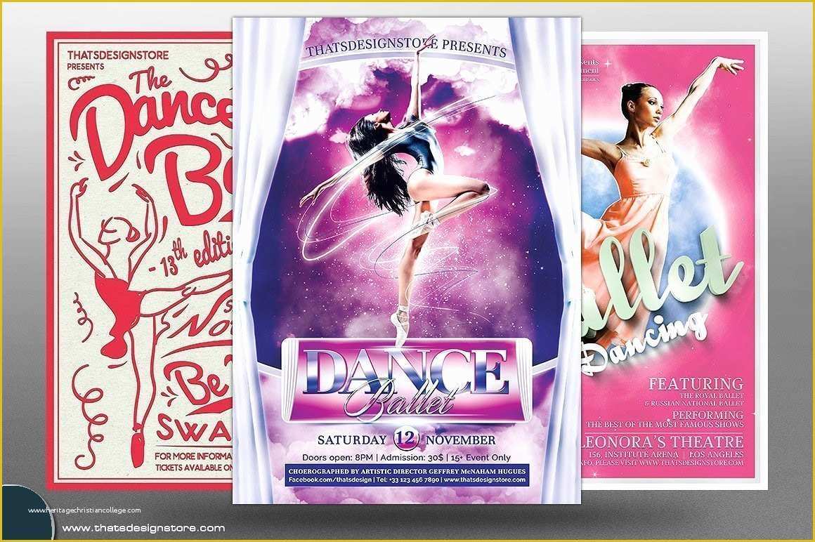 Dance Brochure Templates Free Download Of 3 Flyers Dance Ballet Flyer Templates to Download