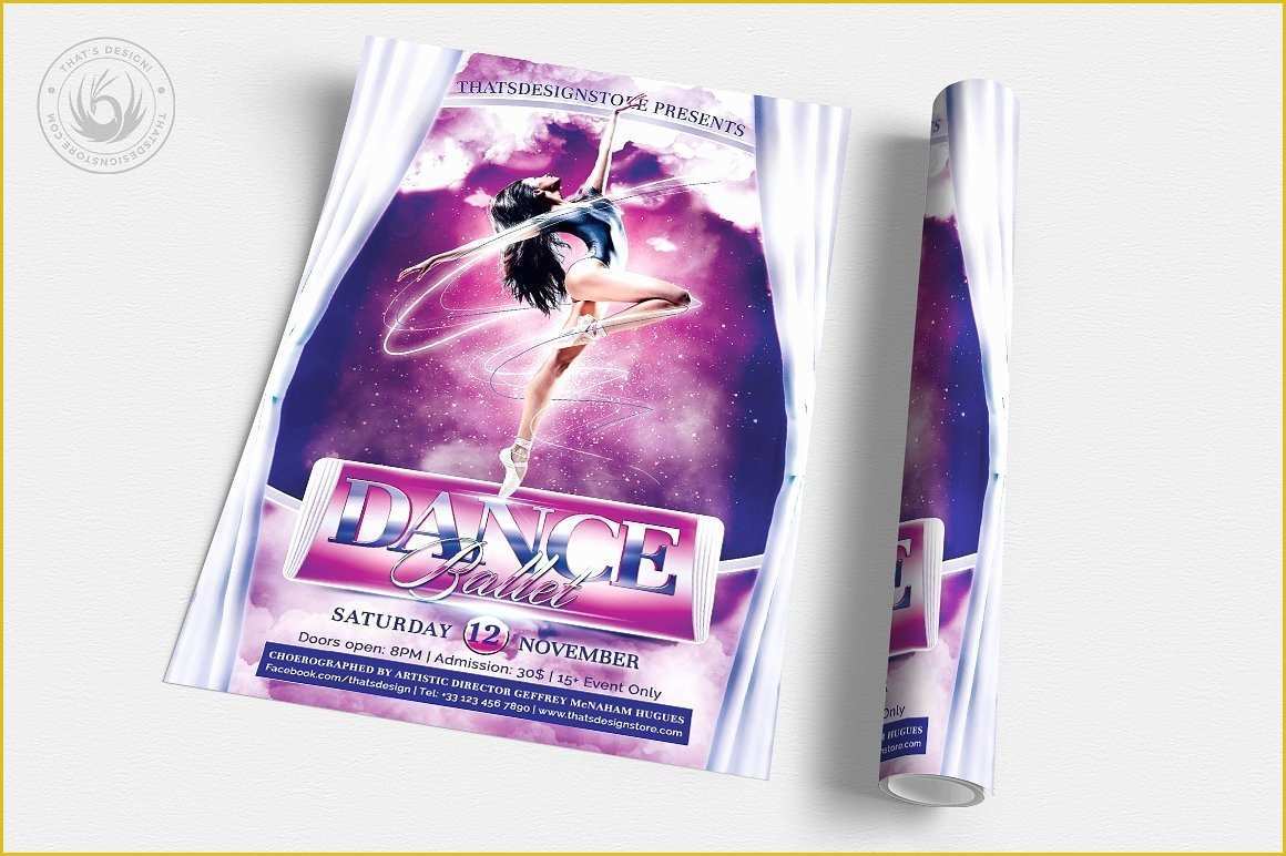 Dance Brochure Templates Free Download Of Dance Ballet Flyer Template V1