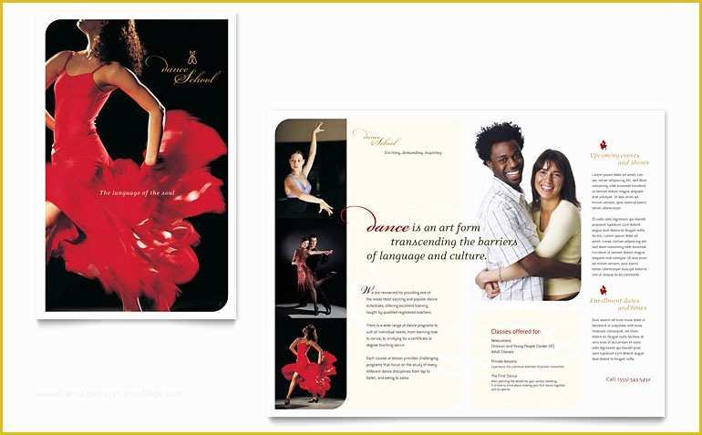 Dance Brochure Templates Free Download Of Dance School Brochure Template Word & Publisher