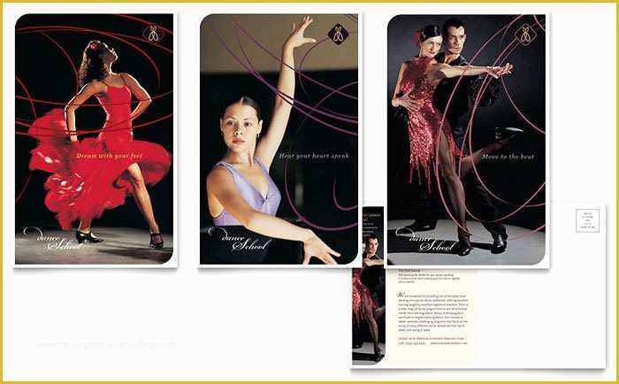 Dance Brochure Templates Free Download Of Dance School Postcard Template Design