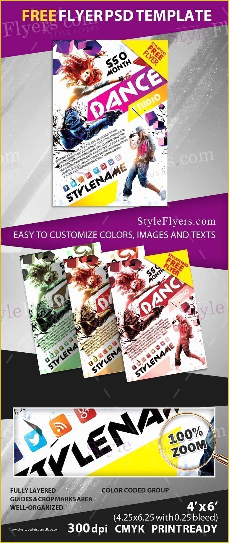 Dance Brochure Templates Free Download Of Dance Studio Free Psd Flyer Template Free Download