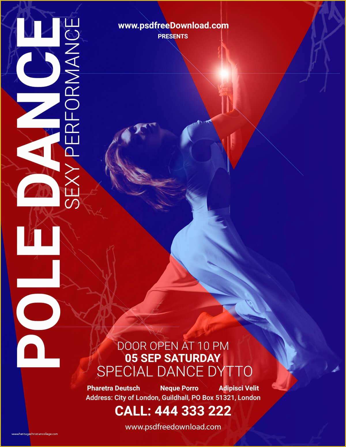 Dance Brochure Templates Free Download Of Pole Dance Flyer Psd Template