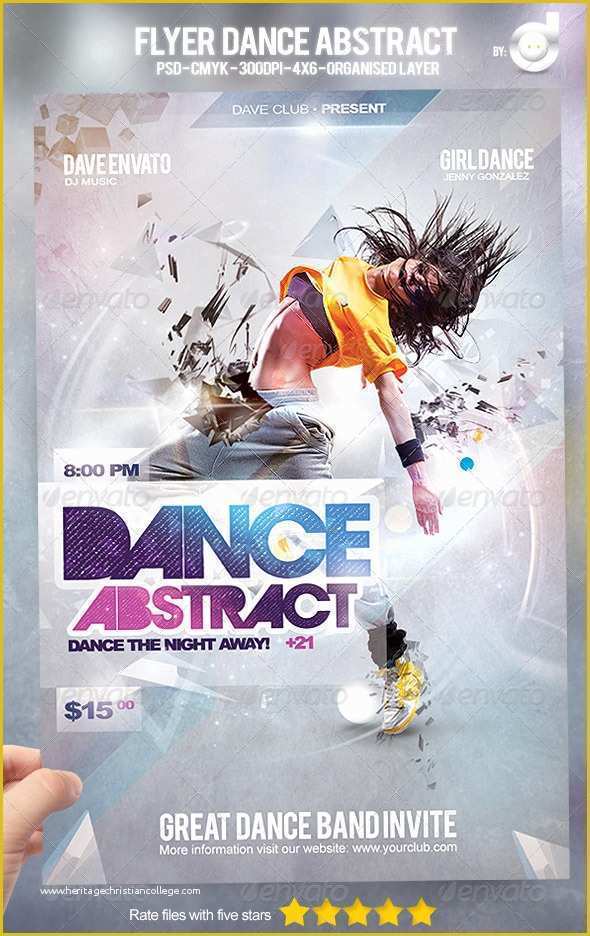 Dance Brochure Templates Free Download Of Print Template Graphicriver Flyer Dance Abstract