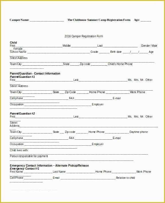 Dance Registration form Template Free Of 6 Dance School Registration form Template Free