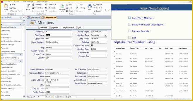 Database Templates Free Download Of Access Database Membership Tracking Templates Examples for