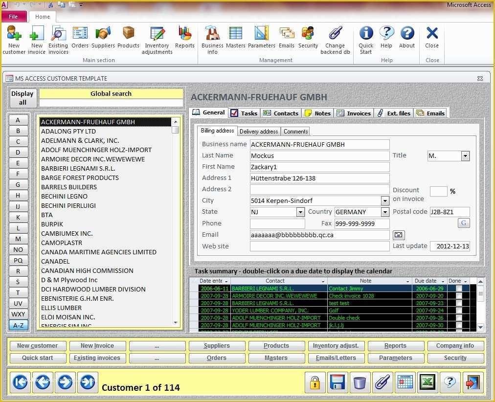 Database Templates Free Download Of Crm Basic Ms Access Templates