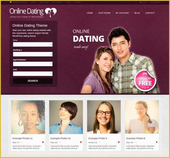 Dating Site Template Free Of 25 Dating Website themes & Templates