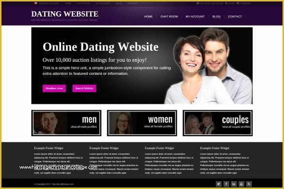 This good dating website design layout showcases a new approach in design, using big images, ease