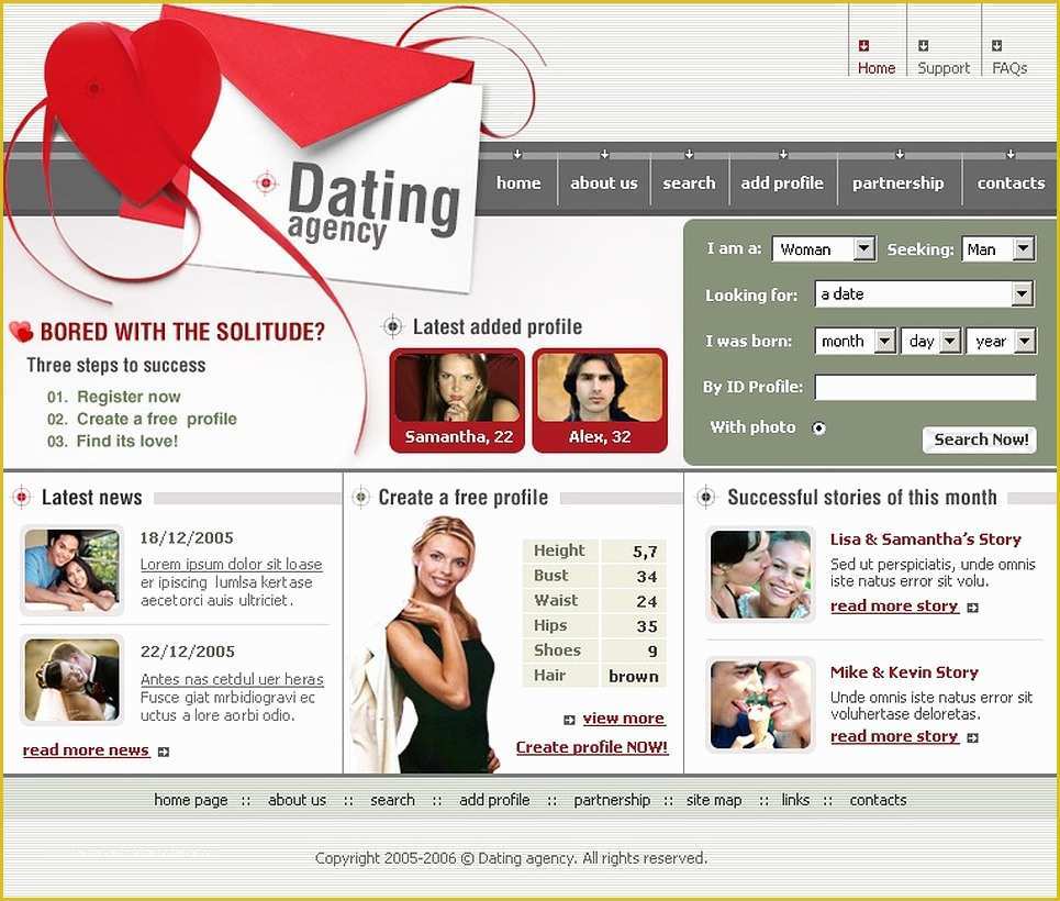 Dating Site Template Free Of Dating Website Template 8405