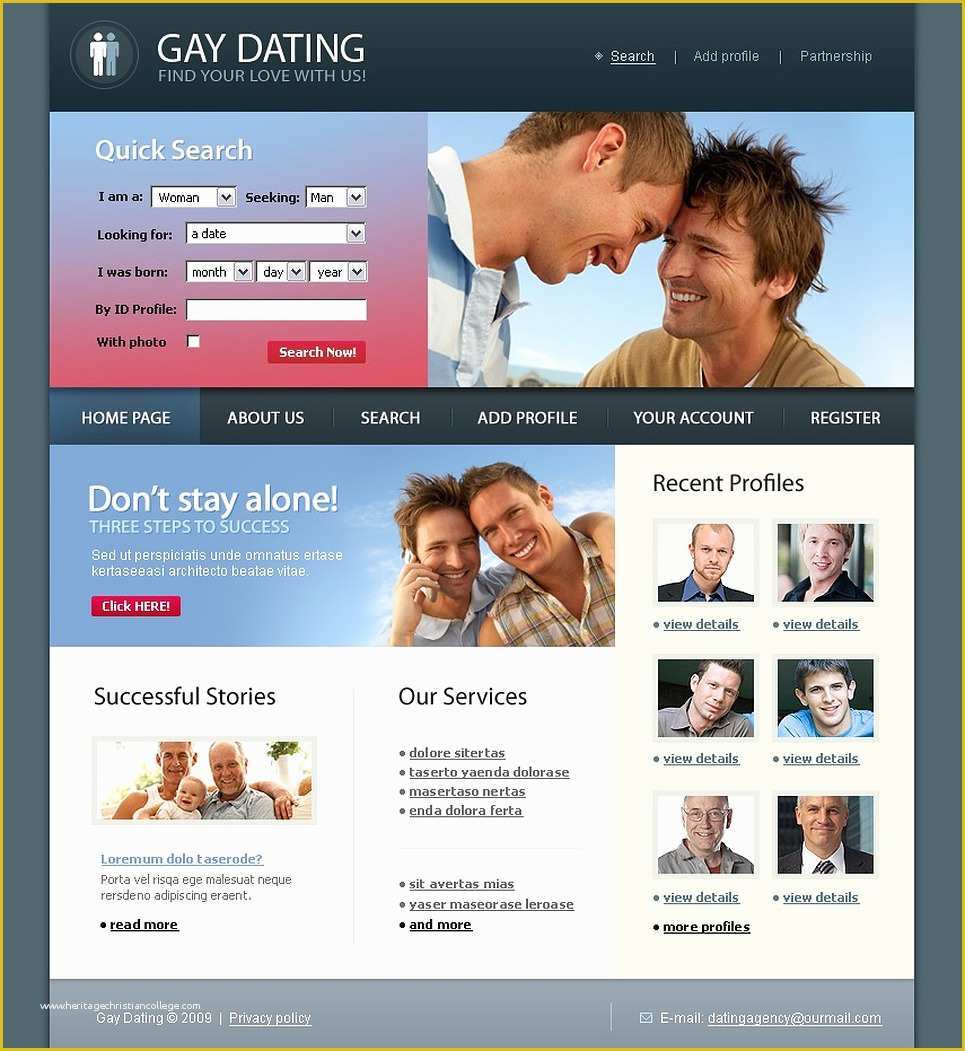 Dating Site Template Free Of Dating Website Template