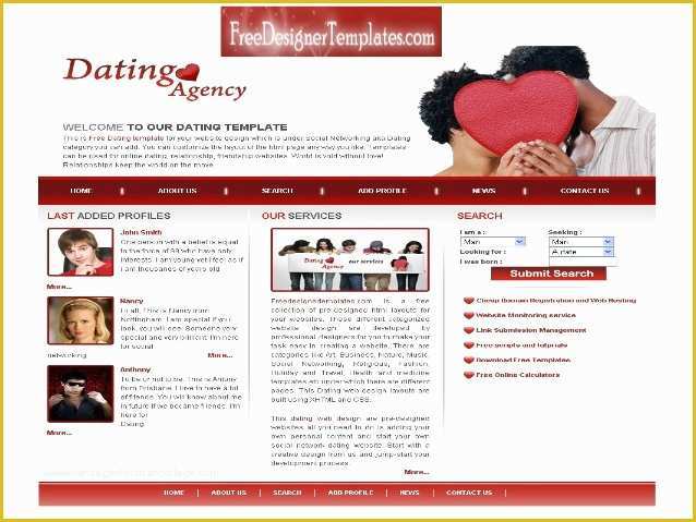 Dating Site Template Free Of Free Dating Website Templates