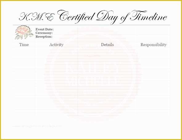Day Of Wedding Timeline Template Free Of 15 Best Timeline Templates
