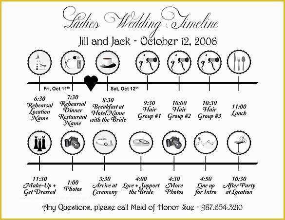 Day Of Wedding Timeline Template Free Of 29 Wedding Timeline Template Word Excel Pdf Psd