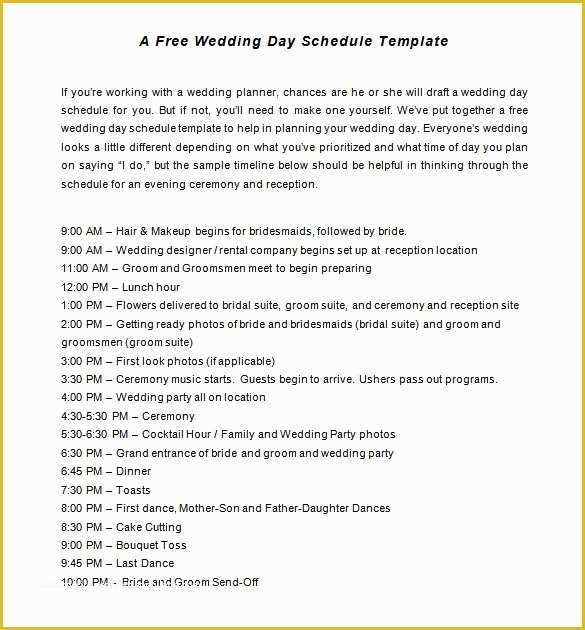 Day Of Wedding Timeline Template Free Of 31 Wedding Timeline Templates Psd Ai Eps Pdf Word