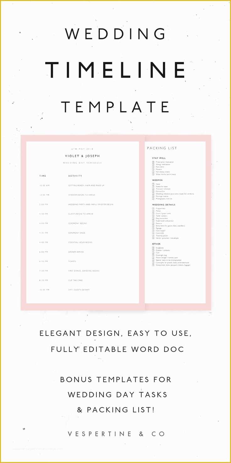 Day Of Wedding Timeline Template Free Of the 25 Best Wedding Timeline Template Ideas On Pinterest