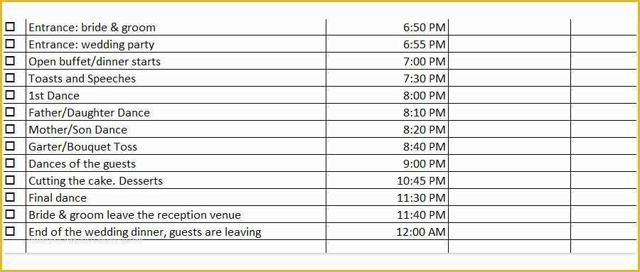Day Of Wedding Timeline Template Free Of Wedding Day Timeline Template Generator Printable