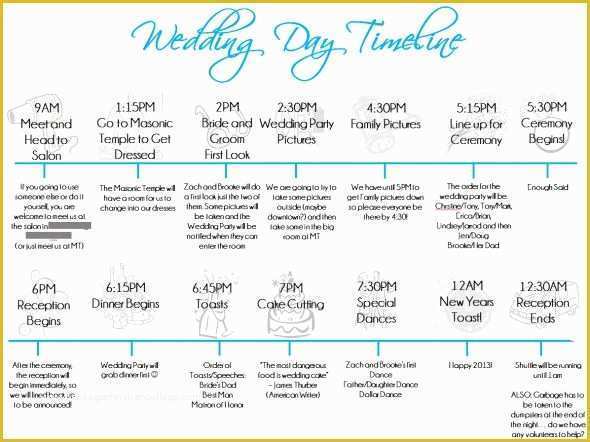 Day Of Wedding Timeline Template Free Of Wedding Day Timeline Template
