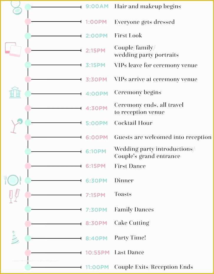 Day Of Wedding Timeline Template Free Of Wedding Timeline Spreadsheet Wedding Day Checklist