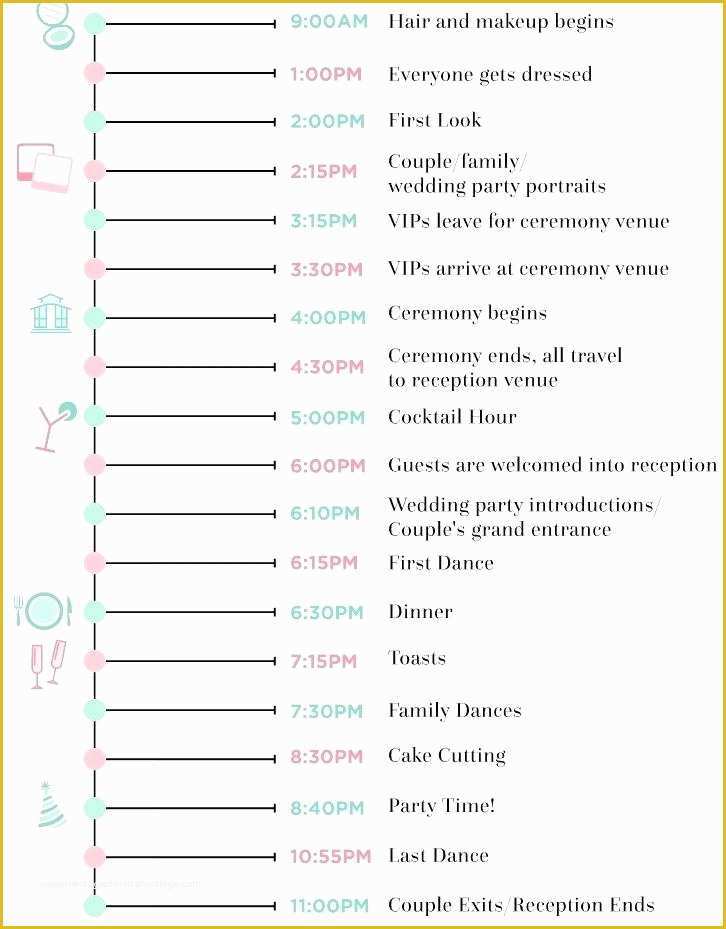 Day Of Wedding Timeline Template Free Of Wedding Timeline Spreadsheet Wedding Day Checklist