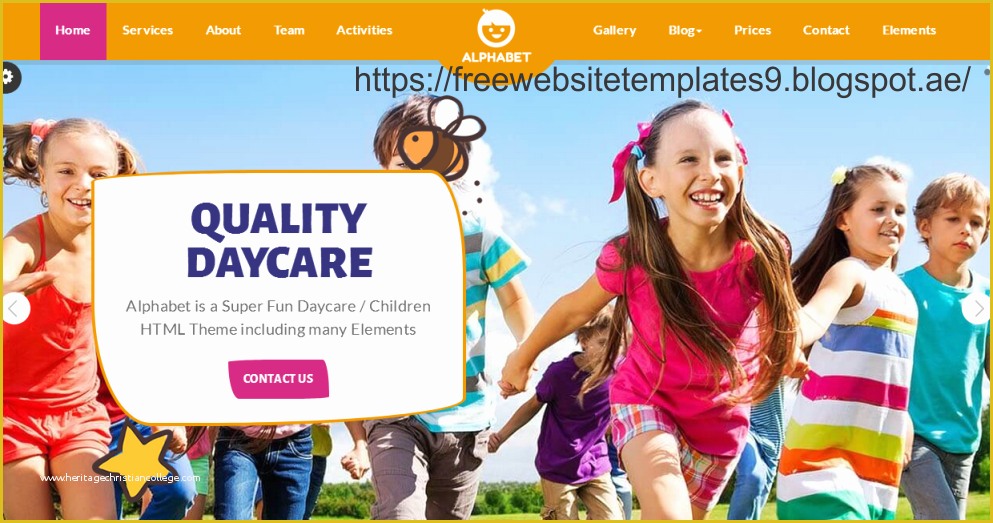 Daycare Website Templates Free Download Of Alphabet Daycare School HTML5 Free Templates