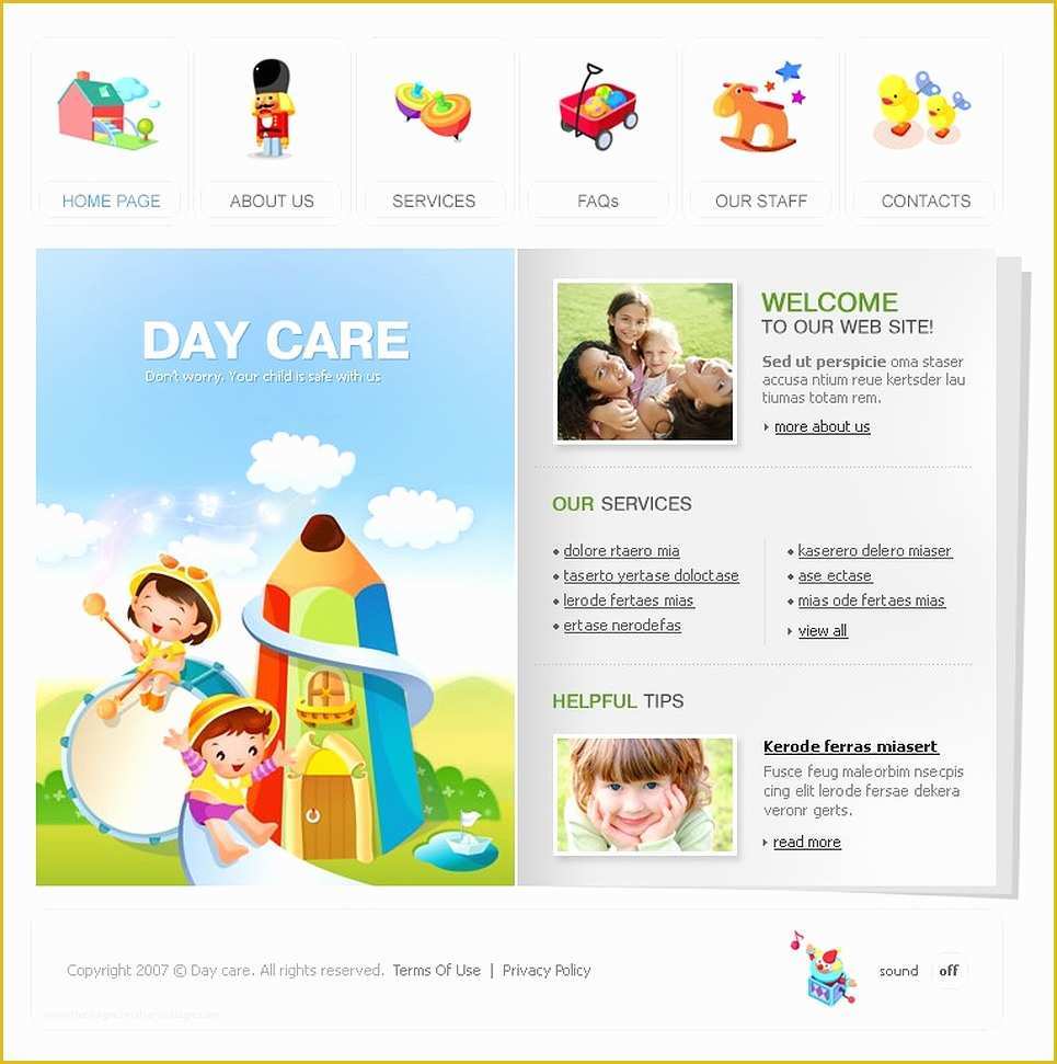 Daycare Website Templates Free Download Of Day Care Flash Template