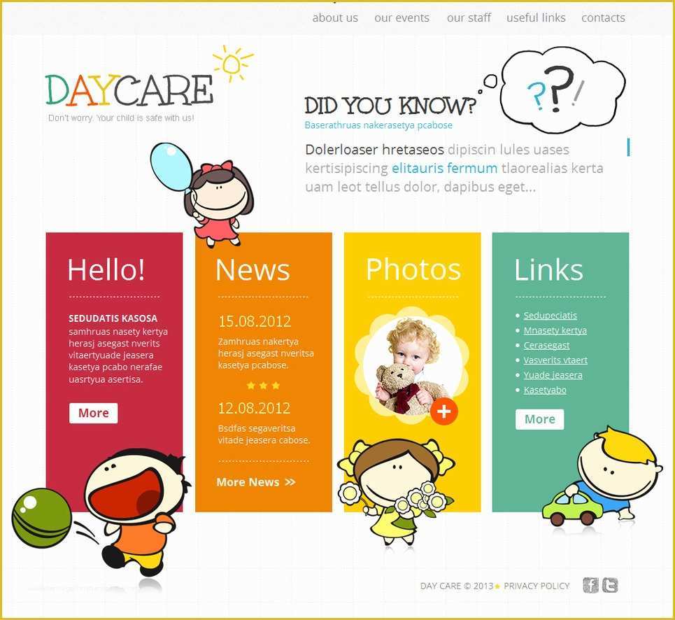 Daycare Website Templates Free Download Of Day Care Moto Cms HTML Template