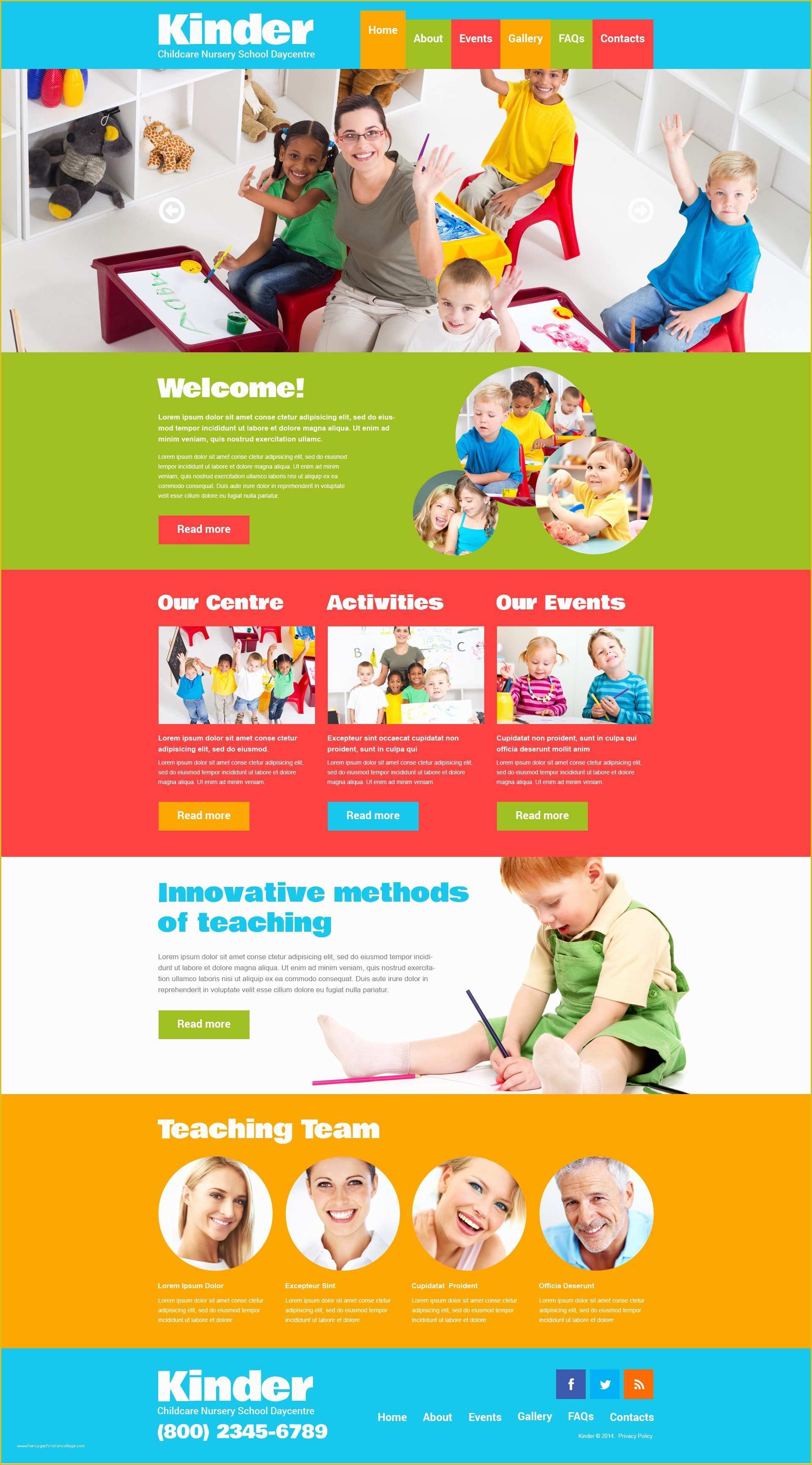 Daycare Website Templates Free Download Of Kids Center Responsive Website Template