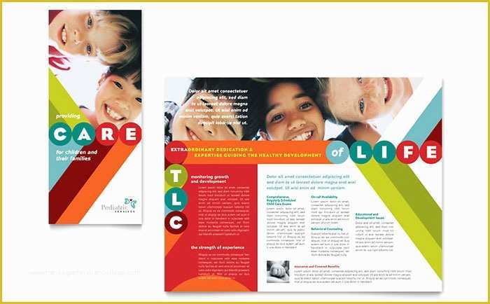 Daycare Website Templates Free Download Of Pediatrician & Child Care Brochure Template Design