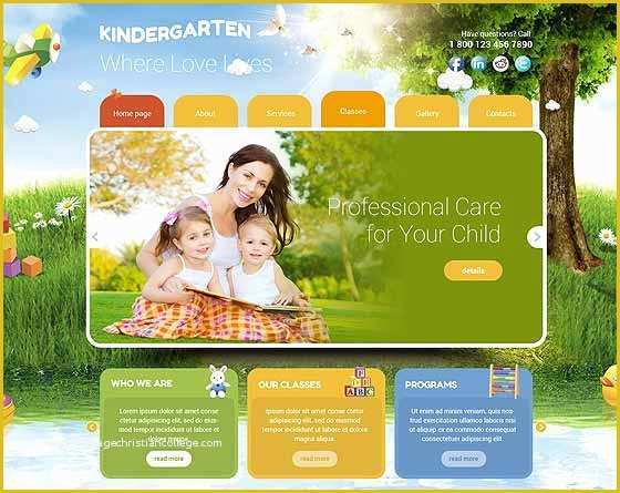 Daycare Website Templates Free Download Of Preschool themes by Price Low