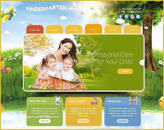 Daycare Website Templates Free Download Of Preschool themes by Price Low