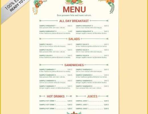 Deli Menu Templates Free Downloads Of 24 Free Menu Templates Pdf Doc Excel Psd